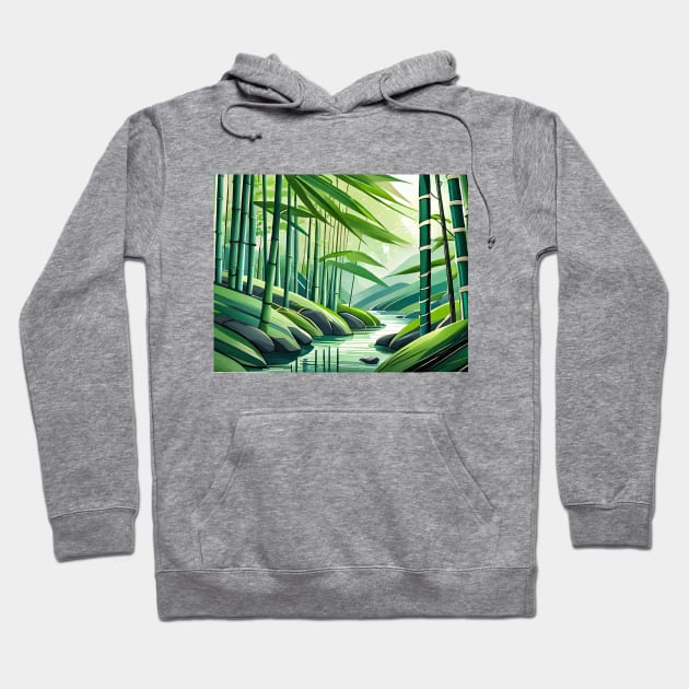 Baboo forest with river Hoodie by Nicomaja